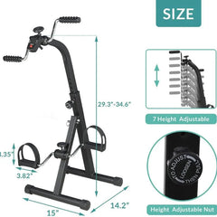 Mini Exercise Cycle for Arms and Legs With Meter