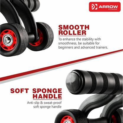4-Wheel AB Roller – Abdominal Exercise Wheel for Core & Home Workouts