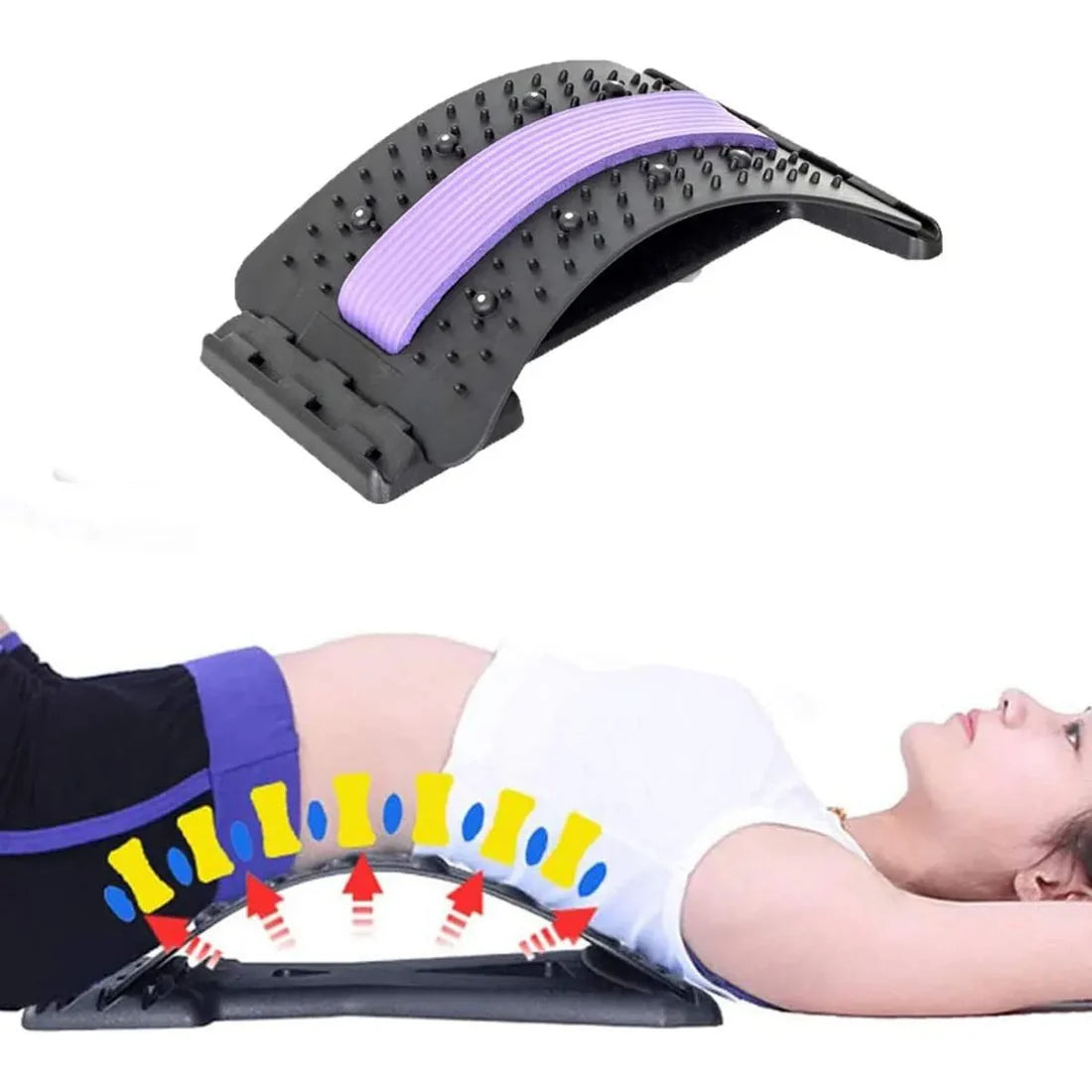 Magic Back Stretcher Lumbar Support Device Posture Corrector For Upper and Lower Back Pain Relief