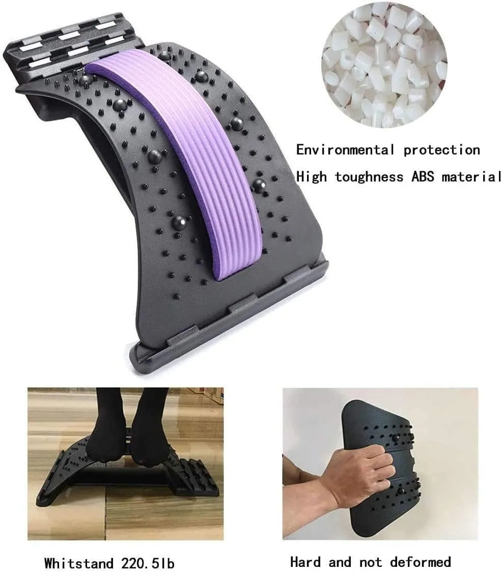 Magic Back Stretcher Lumbar Support Device Posture Corrector For Upper and Lower Back Pain Relief