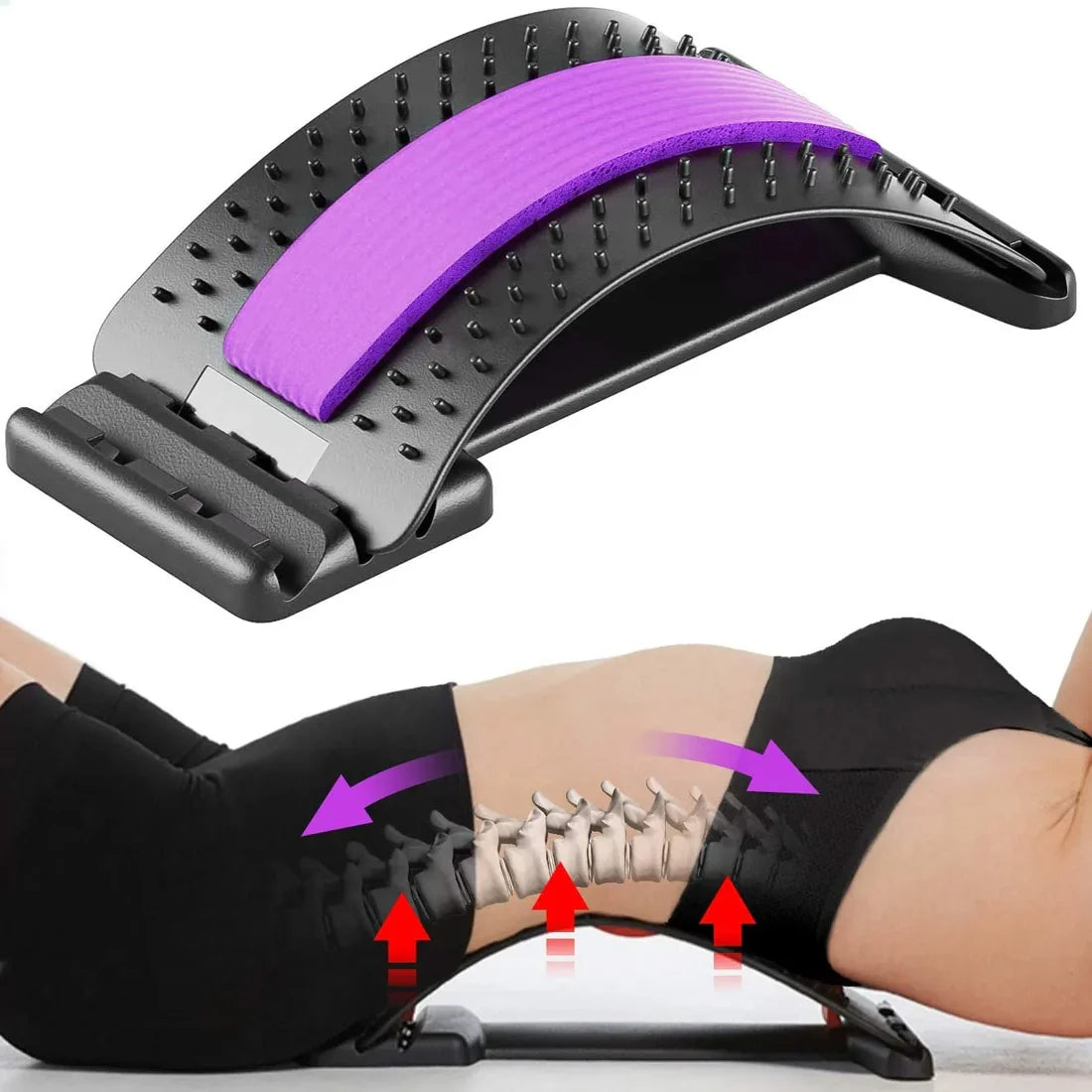 Magic Back Stretcher Lumbar Support Device Posture Corrector For Upper and Lower Back Pain Relief