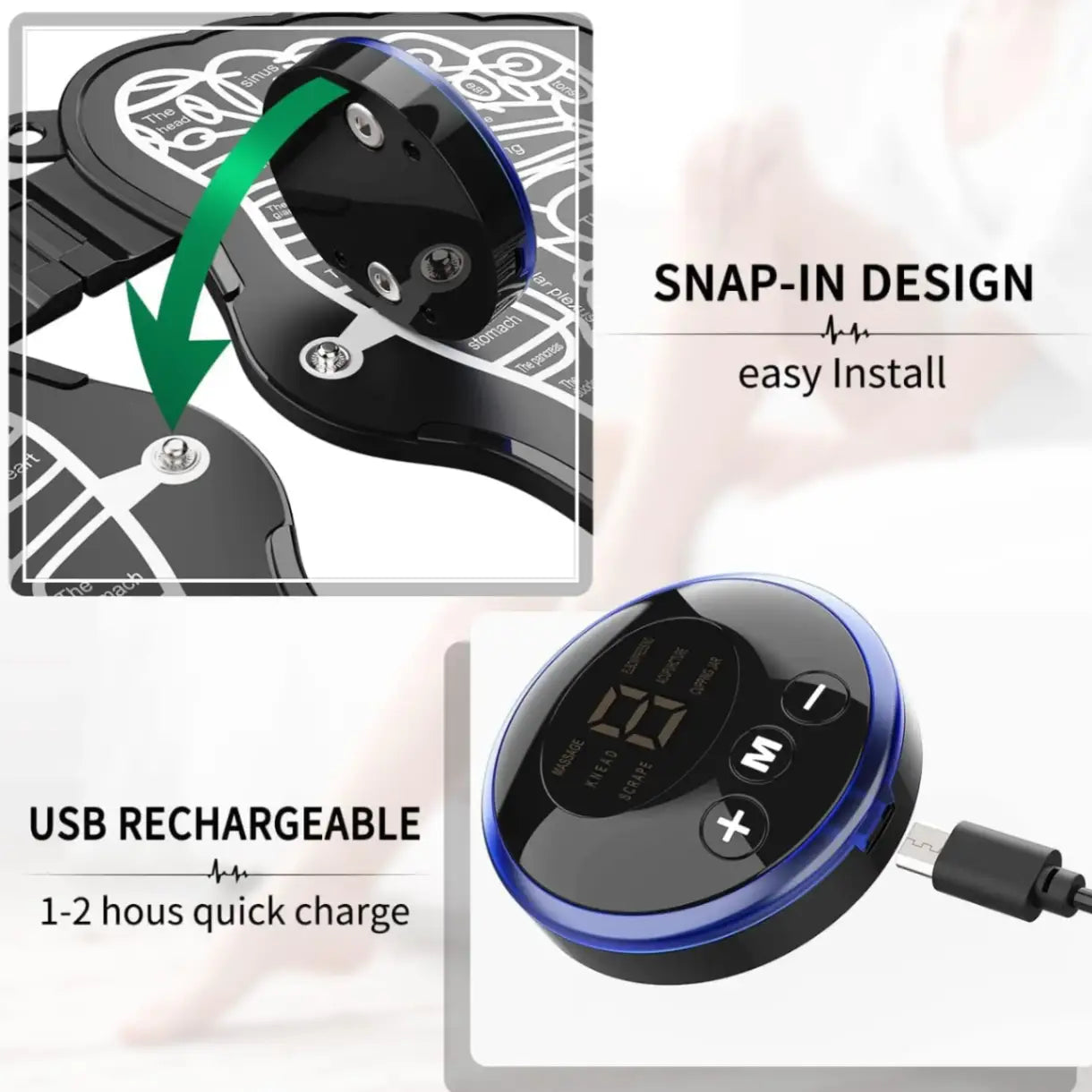 Authentic EMS Foot Stimulator Massager Mat - 2 Pads