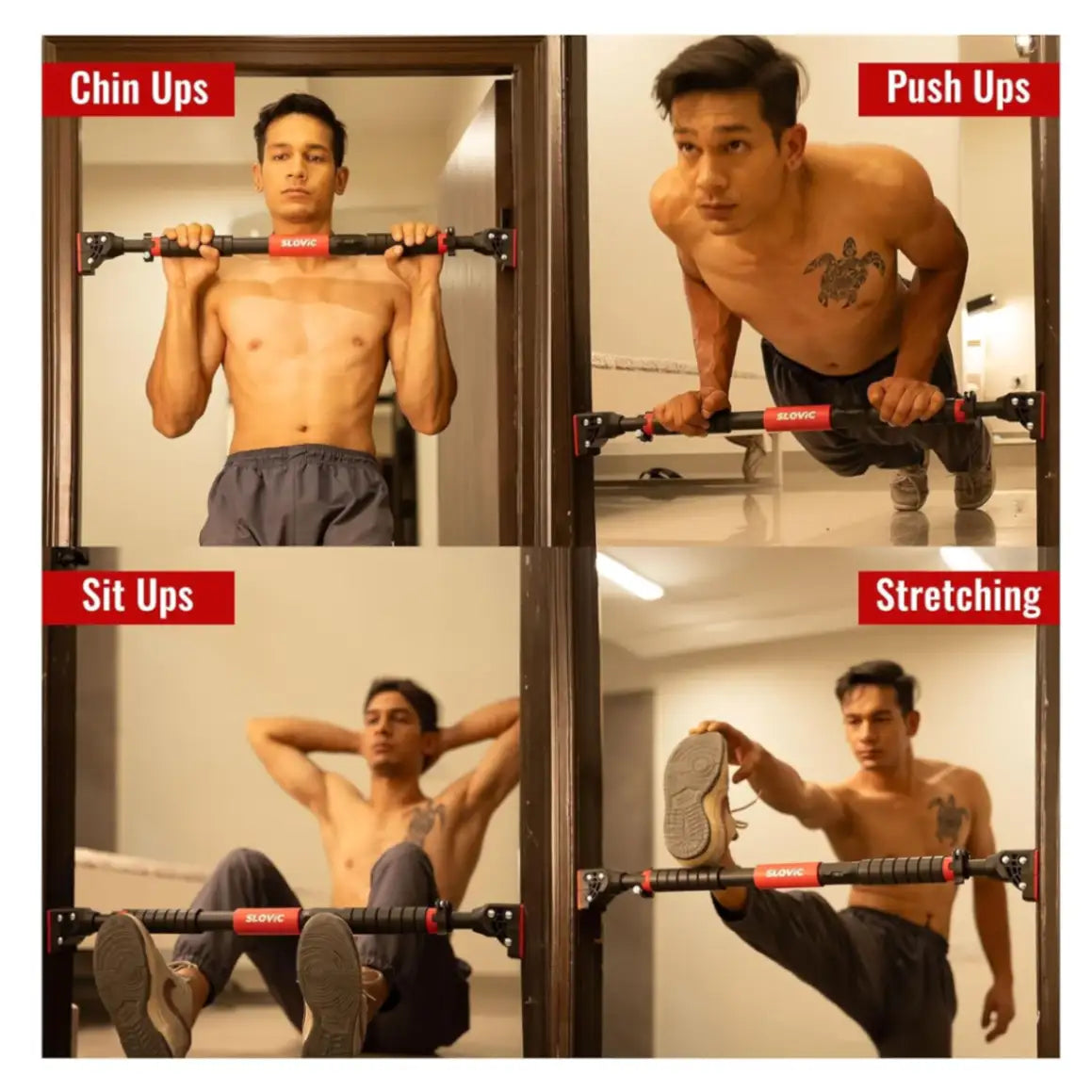 Adjustable Doorway Pull-Up Bar – No Screws, Heavy-Duty 200KG Capacity for Full Body Home Workouts