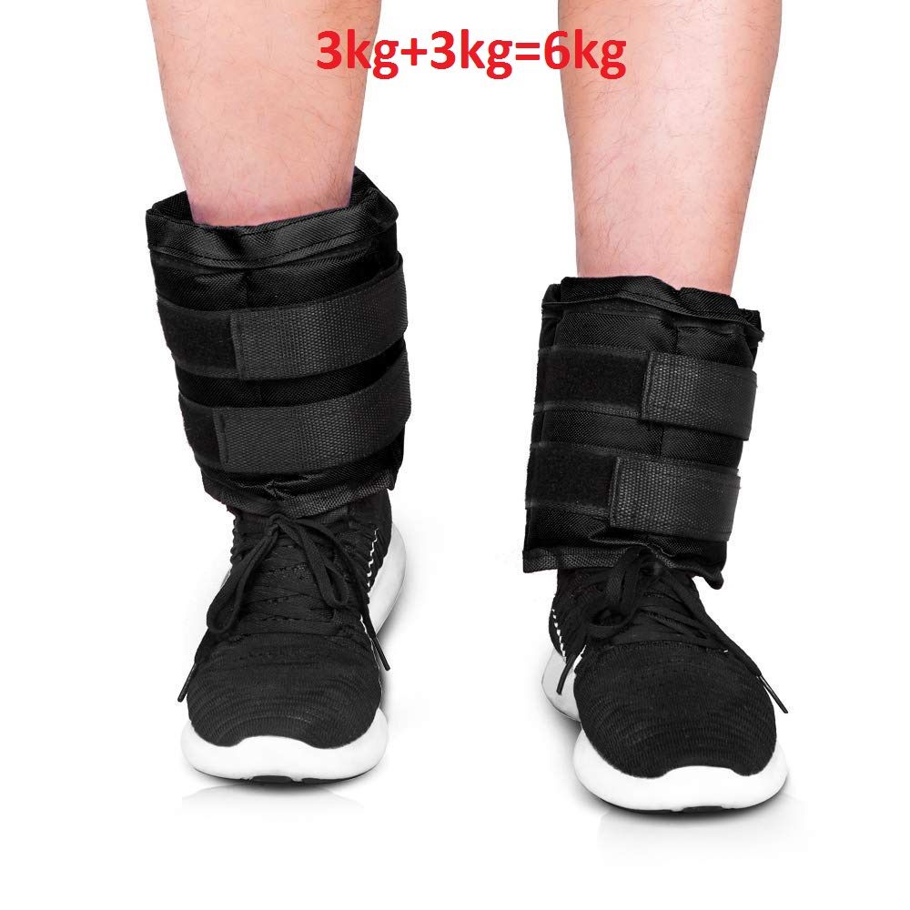 Ankle & Wrist Weights 1KG to 6KG - Black (Pack of 2 )
