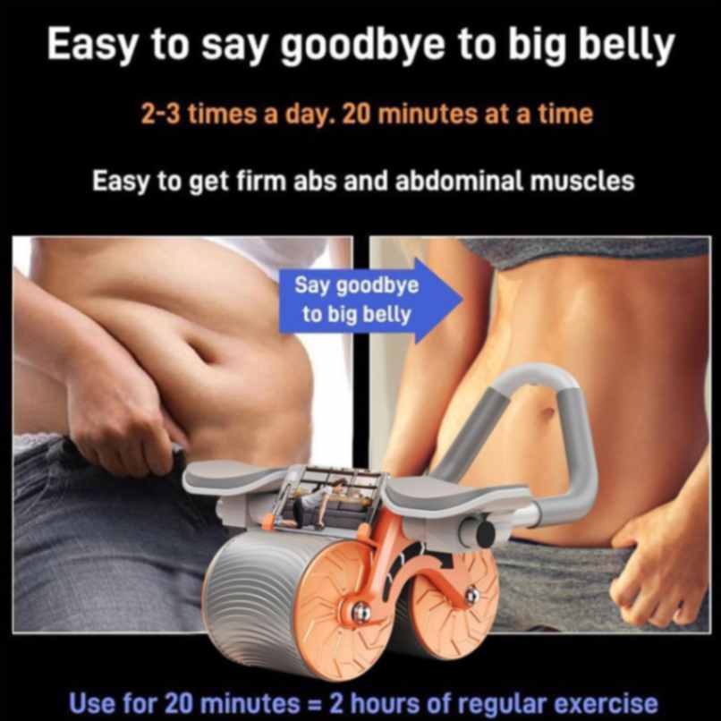 Pack of 3 - Automatic Ab Wheel Roller, Pushup board & Hand Grip 5-100kg