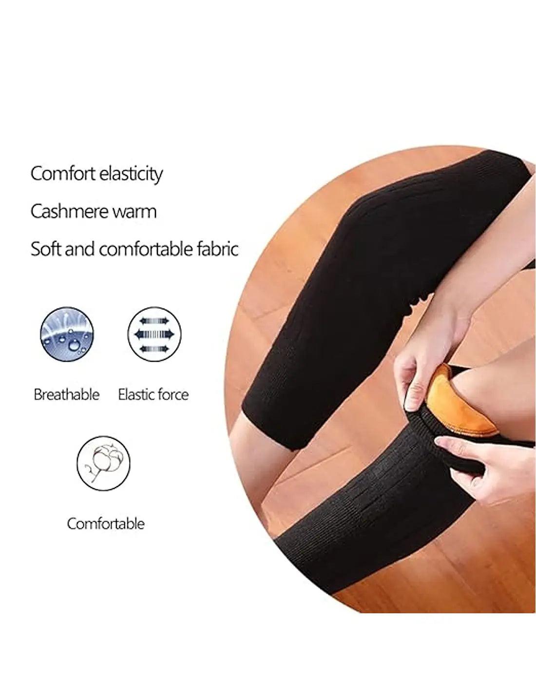 Unisex Thermal Knee Warmer for Winter Pain Relief & Joint Support (1 Pair)