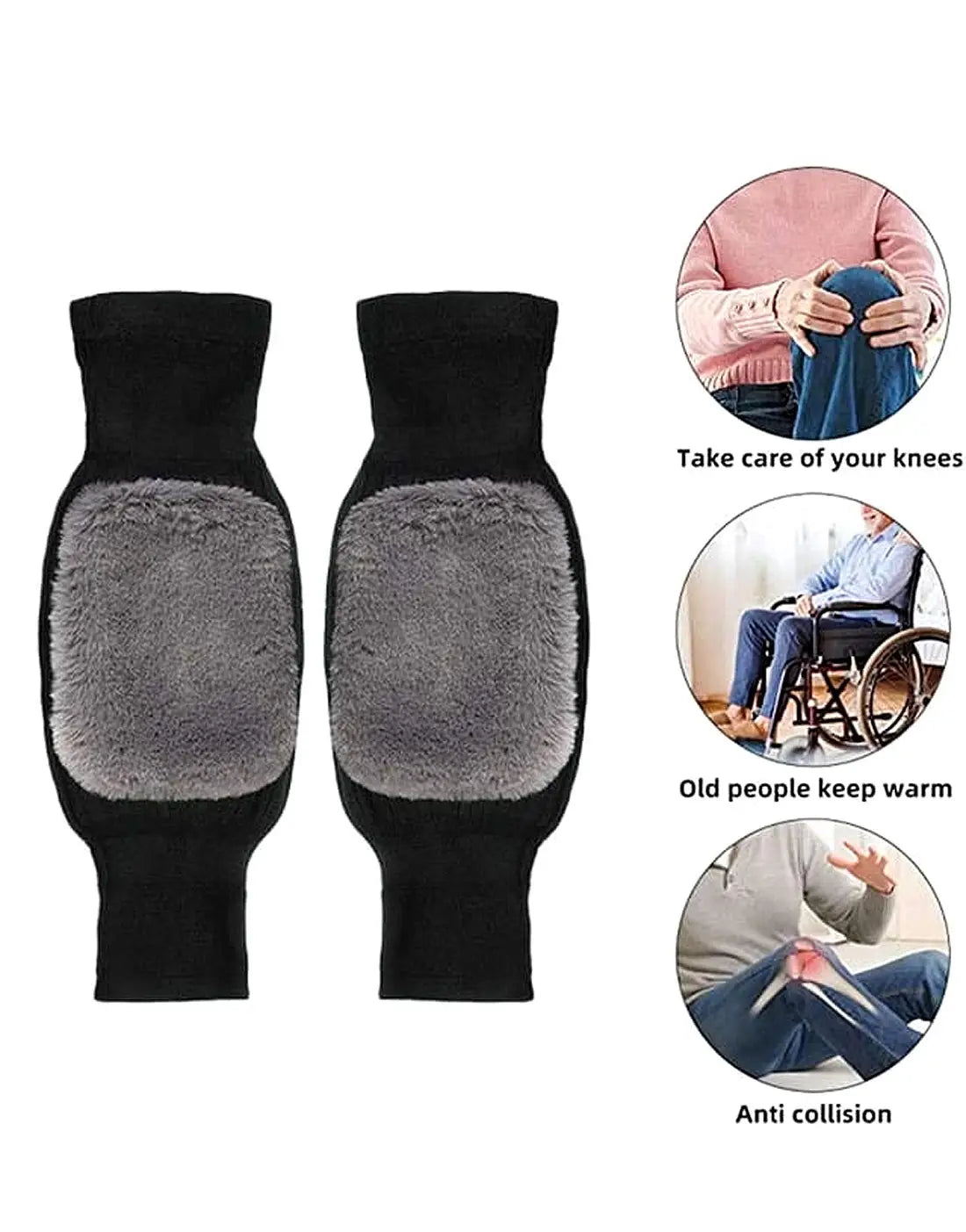 Unisex Thermal Knee Warmer for Winter Pain Relief & Joint Support (1 Pair)