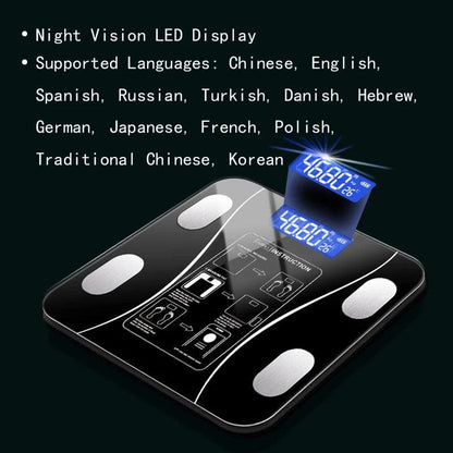Smart Scale for Body Weight, Tempered Glass upto 180KG | Bluetooth Connectivity