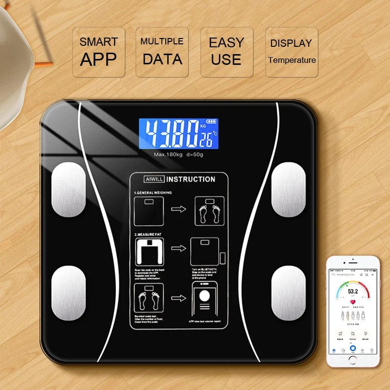 Smart Scale for Body Weight, Tempered Glass upto 180KG | Bluetooth Connectivity