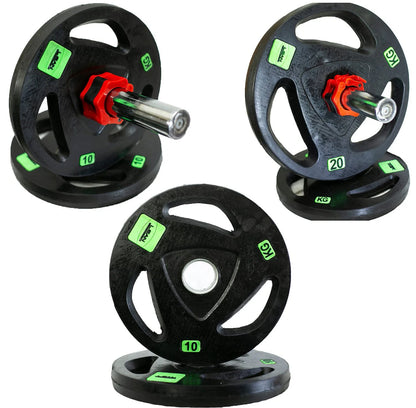 Olympic Rubber Coated Commercial Weight Plates 2.5 to 20 KGS