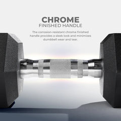 Black Hexagon Dumbbell in Best Price (Pair)