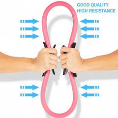 Pilates Ring Fitness Circle,Lightweight&Durable Foam Padded Handles,Focusing on Toning Inner Thighs, Arms, and Core Yoga Rings
