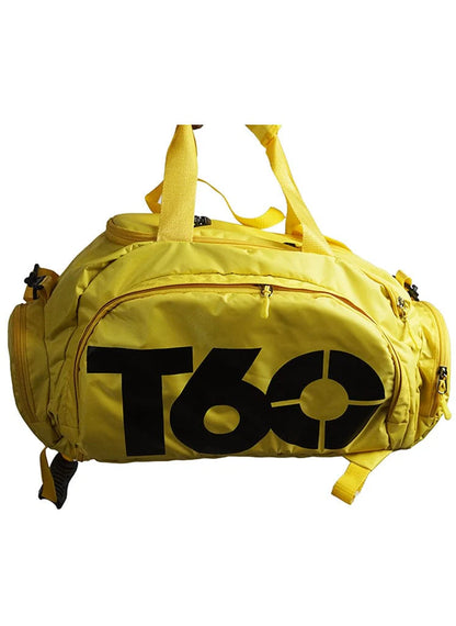 Fashion T60 Backpack 2 in 1 with Shoe Compartment / Yellow